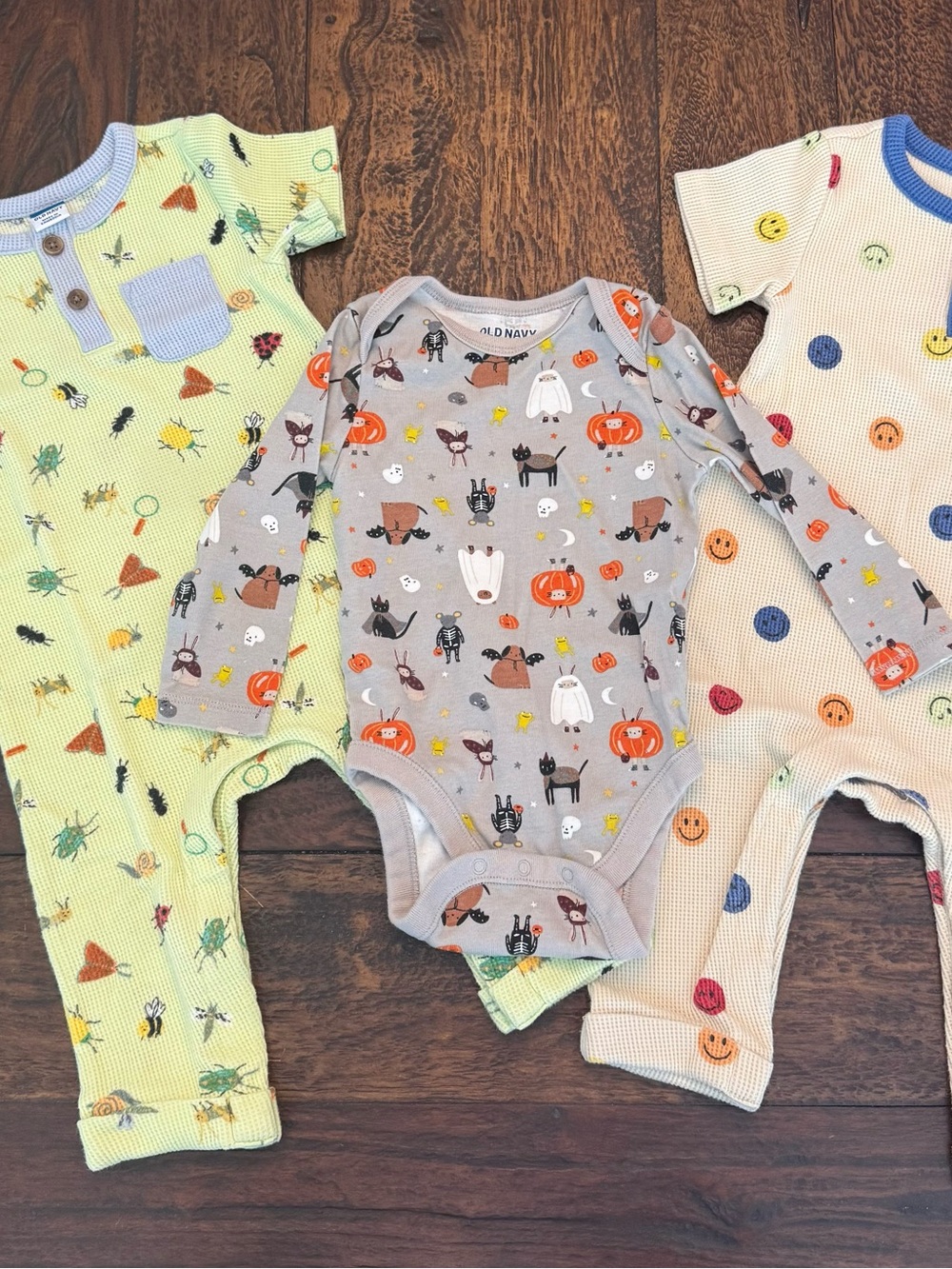 Old Navy Bundle: 6-12m Halloween Onesie & Fun Rompers